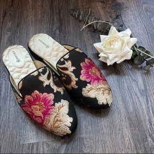 Birdies The Phoebe Jacquard Slip On Floral Mules